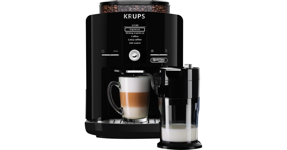 Freestanding, Espresso machine, 1.7 L, Coffee beans, Built-in grinder, Black coffee makers Krups EA82F8 Freestanding Fully-auto Espresso machine 1.7L 9cups Black coffee maker 