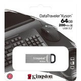 Kingston DataTraveler Kyson 64 GB, USB-Stick silber, USB-A 3.2 Gen 1