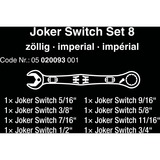 Wera 6001 Joker Switch 8 Imperial Set 1, 8-teilig, Schraubenschlüssel Ringratschenschlüssel mit Haltefunktion, zöllig