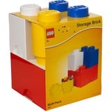 Room Copenhagen LEGO Storage Brick Multi Pack 4er, Aufbewahrungsbox rot, Gr. L