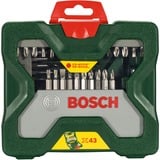 Bosch X-Line Sechskant-Bohrer und Bit-Set, 43-teilig, Bohrer- & Bit-Satz grün, 1/4"