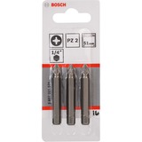 Bosch Schrauberbit Extra-Hart, PZ2, 51mm, 3 Stück 