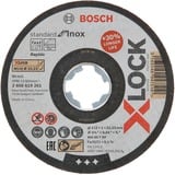 Bosch X-LOCK Trennscheibe Standard for Inox - Rapido, Ø 115mm Bohrung 22,23mm, WA 60 T BF, gerade
