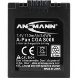 Ansmann A-Pan CGA S006, Kamera-Akku entspricht Panasonic CGA S006