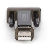 Digitus USB 2.0 Adapter, USB-A Stecker > 9-Pin seriell Stecker schwarz, inkl. 80cm Kabel
