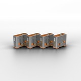 Lindy USB Port Schloss (4 Stück) mit Schlüssel, Diebstahlschutz orange, Code: ORANGE
