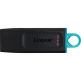 Kingston DataTraveler Exodia 64 GB, USB-Stick schwarz/türkis, USB-A 3.2 Gen 1