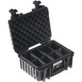 B&W Typ 3000, Koffer schwarz, Koffereinsatz aus abwaschbarem Gewebematerial 