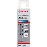 Bosch HSS-Spiralbohrer PointTeQ, Ø 3,3mm x 65mm, 10 Stück Arbeitslänge 36mm