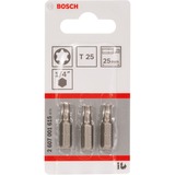 Bosch Schrauberbit Extra-Hart, T25, 25mm, 3 Stück 