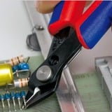 KNIPEX Electronic Super Knips 78 61 125 , Elektronik-Zange rot/blau, mit Öffnungsfeder und Öffnungsbegrenzung