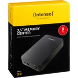 Intenso Memory Center 3,5" USB 3.0 8 TB, Externe Festplatte schwarz, USB-B 3.2 Gen 1 (5 Gbit/s)
