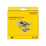 DeLOCK PCI Express Karte zu 4 x Seriell RS-232, Schnittstellenkarte 