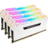Corsair DIMM 32 GB DDR4-3600 (4x 8 GB) Quad-Kit, Arbeitsspeicher weiß, CMW32GX4M4C3600C18W, Vengeance RGB PRO, INTEL XMP
