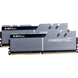 G.Skill DIMM 32 GB DDR4-3200 (2x 16 GB) Dual-Kit, Arbeitsspeicher silber/schwarz, F4-3200C14D-32GTZSK, Trident Z, INTEL XMP