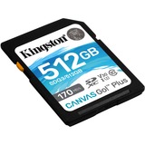 Kingston Canvas Go! Plus 512 GB SDXC, Speicherkarte schwarz, UHS-I U3, Class 10, V30