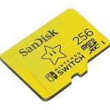 SanDisk Nintendo Switch 256 GB microSDXC, Speicherkarte gelb, UHS-I U3, V30