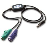 USB Adapterkabel UC10KM, USB-A Stecker > 2x PS/2 Buchse