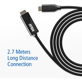 ATEN USB Adapterkabel, USB-C Stecker > HDMI 4K Stecker schwarz, 2,7 Meter
