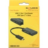 DeLOCK USB-C, Kartenleser schwarz