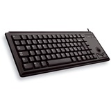 CHERRY Slim Line G84-4400, Tastatur schwarz, DE-Layout, Cherry Mechanisch, integr. Trackball