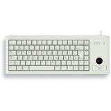 CHERRY Slim Line G84-4400, Tastatur grau, US-Layout, integr. Trackball