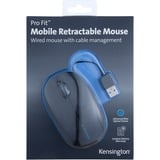 Kensington Pro Fit mobile Maus schwarz, mit einziehbarem Kabel