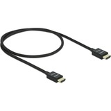 DeLOCK Koaxiales High Speed HDMI-Kabel 48 Gbps 8K 60Hz schwarz, 0,5 Meter