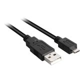Sharkoon USB 2.0 Kabel, USB-A Stecker > Micro-USB Stecker schwarz, 2,0 Meter