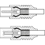 goobay Antennenkabel (135dB typ), Koax-Buchse > Koax-Stecker schwarz, 1 Meter