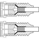 goobay SAT-Antennenkabel (135dB typ), F-Stecker > F-Stecker schwarz, 1 Meter