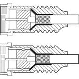 goobay SAT-Antennenkabel (135dB typ), F-Stecker > F-Stecker weiß, 2 Meter
