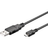 goobay USB 2.0 Kabel, USB-A Stecker > Micro-USB Stecker schwarz, 5 Meter