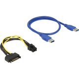 DeLOCK Riser Card PCI x1 > x16 USB Kabel 