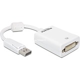DeLOCK DisplayPort zu DVI-I Buchse 24+5, Adapter weiß, 12,5 cm, Lite Retail