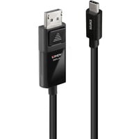 Lindy USB Adapterkabel 8K60, USB-C Stecker > DisplayPort Stecker schwarz, 3 Meter, + HDR