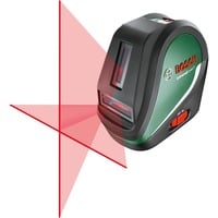 Bosch Kreuzlinienlaser UniversalLevel 3 - Basic grün/schwarz, rote Laserlinien, Reichweite 10 Meter