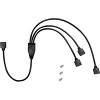 Inter-Tech RGB-Verteiler 3-fach, Y-Kabel schwarz, 480cm