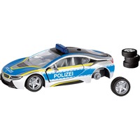 SIKU SUPER BMW i8 Polizei, Modellfahrzeug silber/blau
