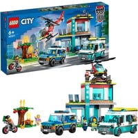 LEGO 60371 City Hauptquartier der Rettungsfahrzeuge, Konstruktionsspielzeug 