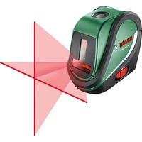 Bosch Kreuzlinienlaser UniversalLevel 2 - Basic grün/schwarz, rote Laserlinien, Reichweite 10 Meter