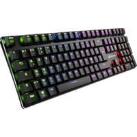 Sharkoon PureWriter RGB, Gaming-Tastatur schwarz, FR-Layout, Kailh Choc Low Profile Blue