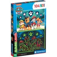 Clementoni Glowing Lights - Paw Patrol, Puzzle 104 Teile