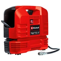 Einhell Koffer-Kompressor TC-AC 190 OF Set rot/schwarz, 1.100 Watt, Reifen-Füllgerät, Druckluftschlauch
