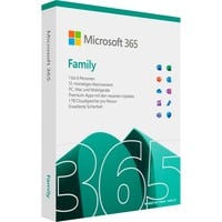 Microsoft Office 365 Family 6 User DE für PC und MAC, Office-Software Deutsch, 1 Jahr