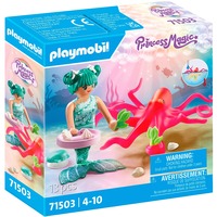 PLAYMOBIL 71503 Princess Magic Meerjungfrau mit Farbwechselkrake, Konstruktionsspielzeug 