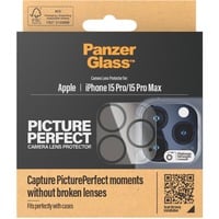 PanzerGlass PicturePerfect Kameraschutz, Schutzfolie transparent, iPhone 15 Pro, iPhone 15 Pro Max
