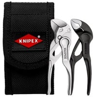 KNIPEX Zangen-Set XS mit Tasche, 2-teilig schwarz, in Werkzeug-Gürteltasche
