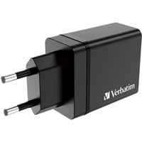 Verbatim Ladegerät 30W, 1x USB-C , 3x USB-A schwarz, PD 3.0, QC 3.0