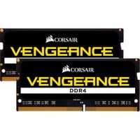 Corsair SO-DIMM 32 GB DDR4-3200 (2x 16 GB) Dual-Kit, Arbeitsspeicher schwarz, CMSX32GX4M2A3200C22, Vengeance